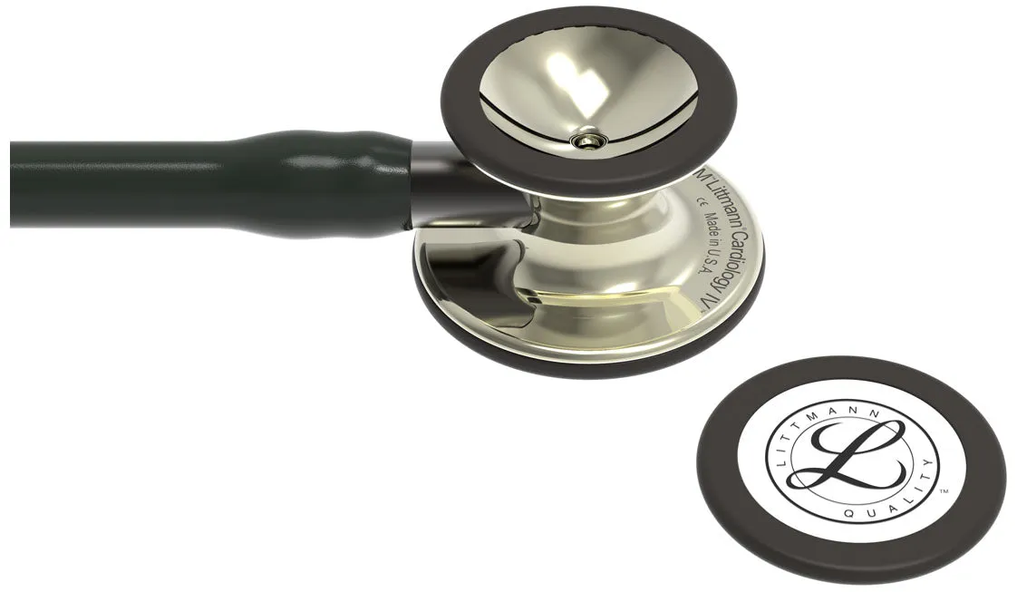 3M Littmann Cardiology IV Stethoscope, Champagne Chestpiece - Black Tube