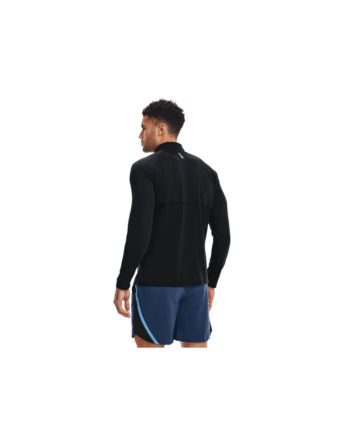 Camiseta de running Under Armour STR Zip Hombre Blk