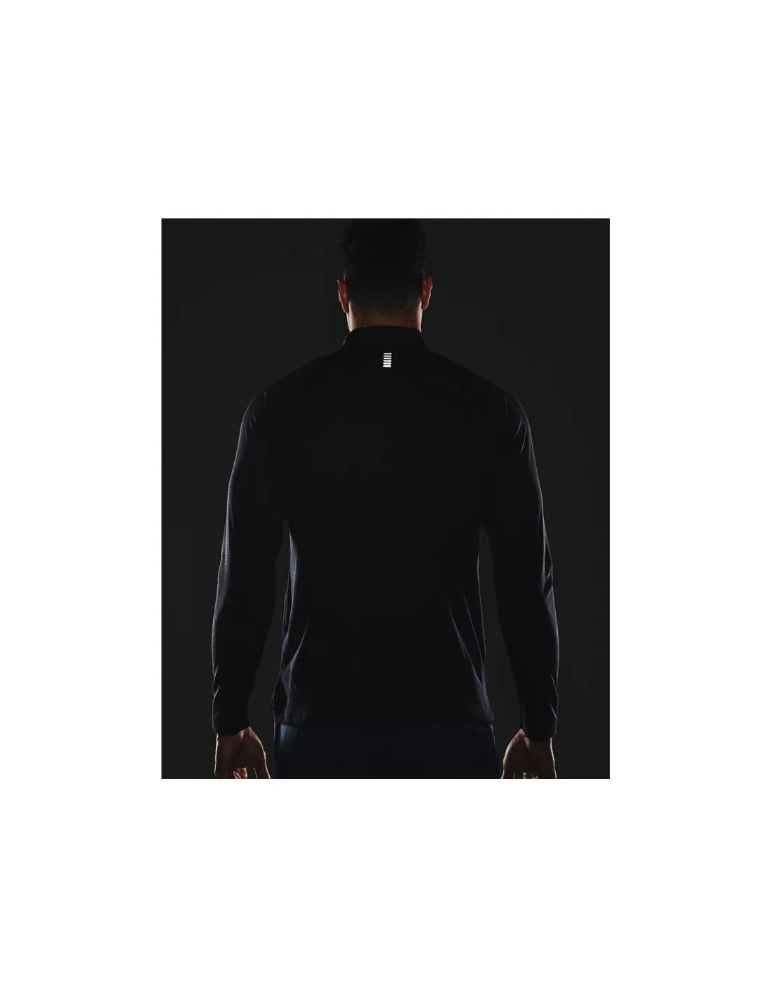 Camiseta de running Under Armour STR Zip Hombre Blk