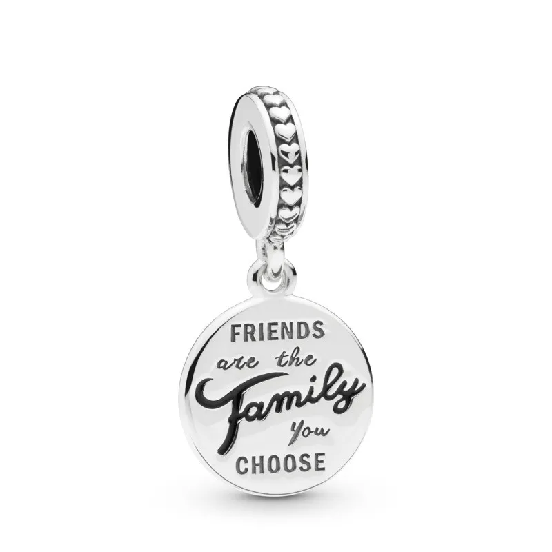 Charm Colgante en plata de ley Los Amigos Son Familia