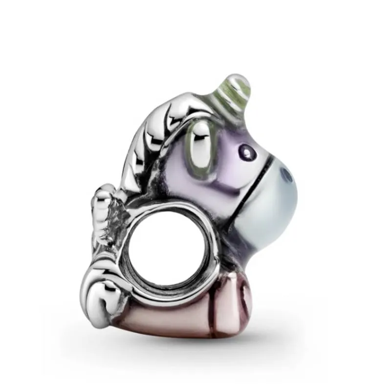 Charm en plata de ley Bruno El Unicornio Arcoiris 799353C01