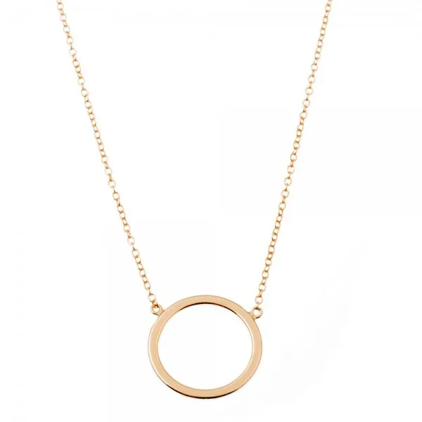 Collar plata de ley Circulo Gold