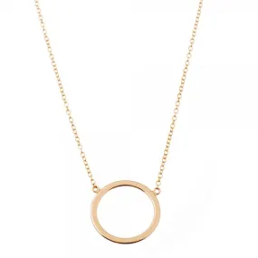 Collar plata de ley Circulo Gold