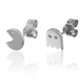 Pendientes en plata de ley Pacman