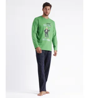 Pijama Manga Larga Kermit Kiss verde