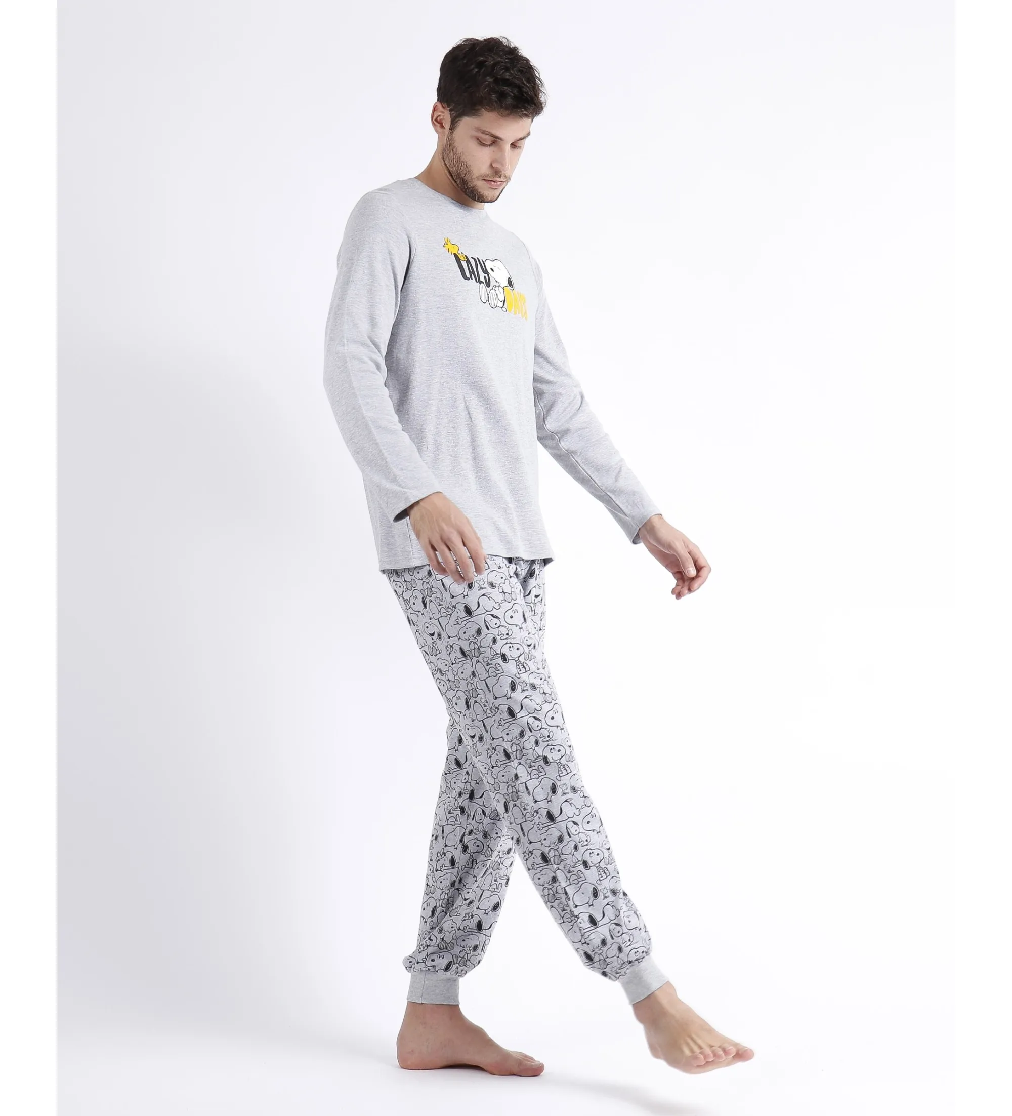 Pijama Manga Larga Smile Giggle Laugh gris